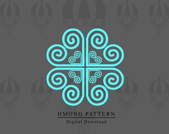 Hmong Design Digital Files: PNG & JPG - Commercial Use