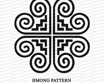 Hmong Pattern Design: Digital PNG Files for DIY Crafts (Digital Download)