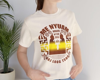 Hmong Cultural Sunset T-Shirt | Retro Graphic Heritage Apparel