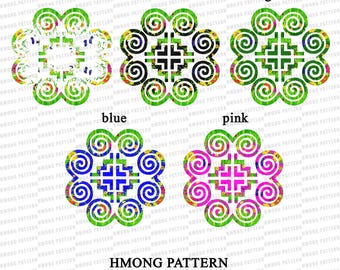 Hmong Pattern Design: Digital PNG Files for DIY Crafts (Digital Download)
