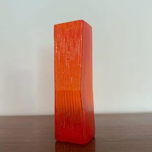 Art Glass Rectangular Vase by Christer Sjögren for Lindshammar Sweden, 1960’s