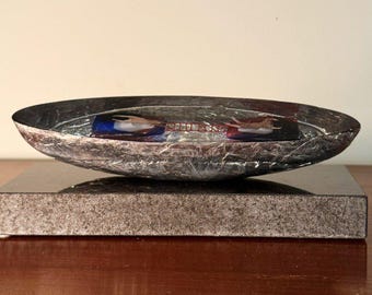 KOSTA BODA Bertil Vallien Glass Sculpture Boat Limited Edition Sweden