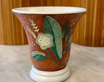 Upsala Ekeby Mid-Century Vase with Flowers Swedish Design | Scandinavian Design