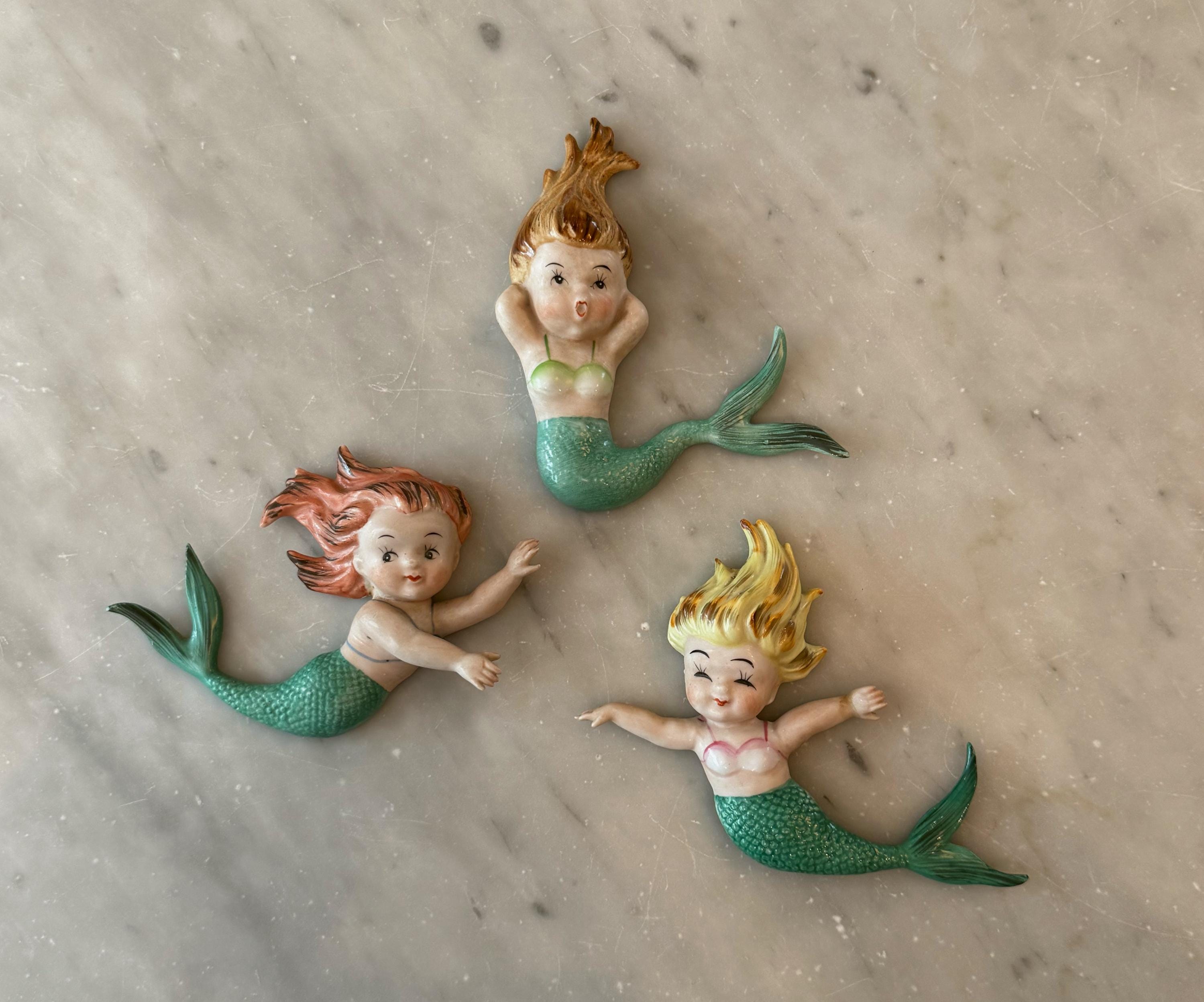 Vintage Mermaid Figurine Japan - Etsy