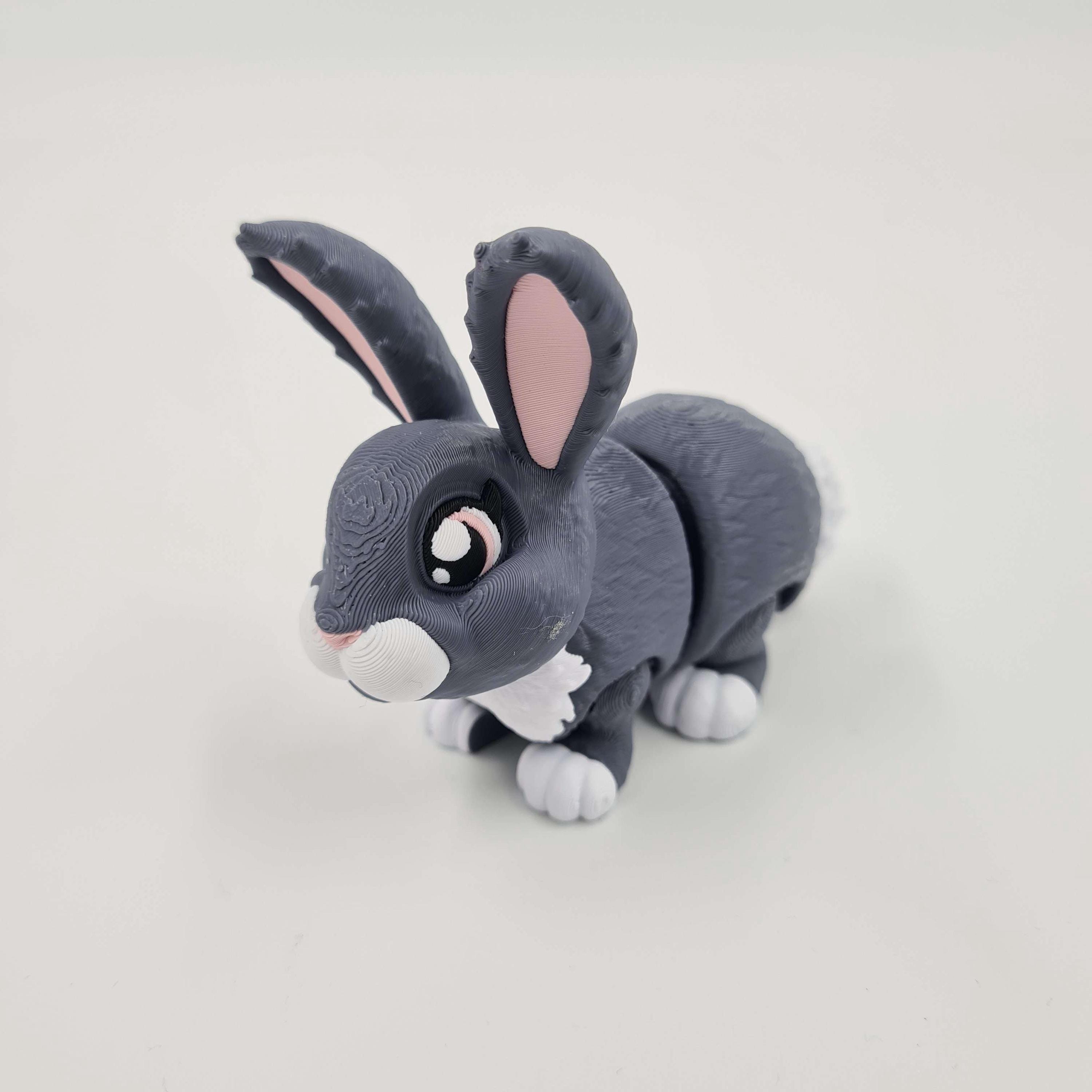 Sticky Rabbit Fidget Toy Bunny Rabbit Fidget Toy - 3D Printed Animal - Articulated Toy - ADHD ...