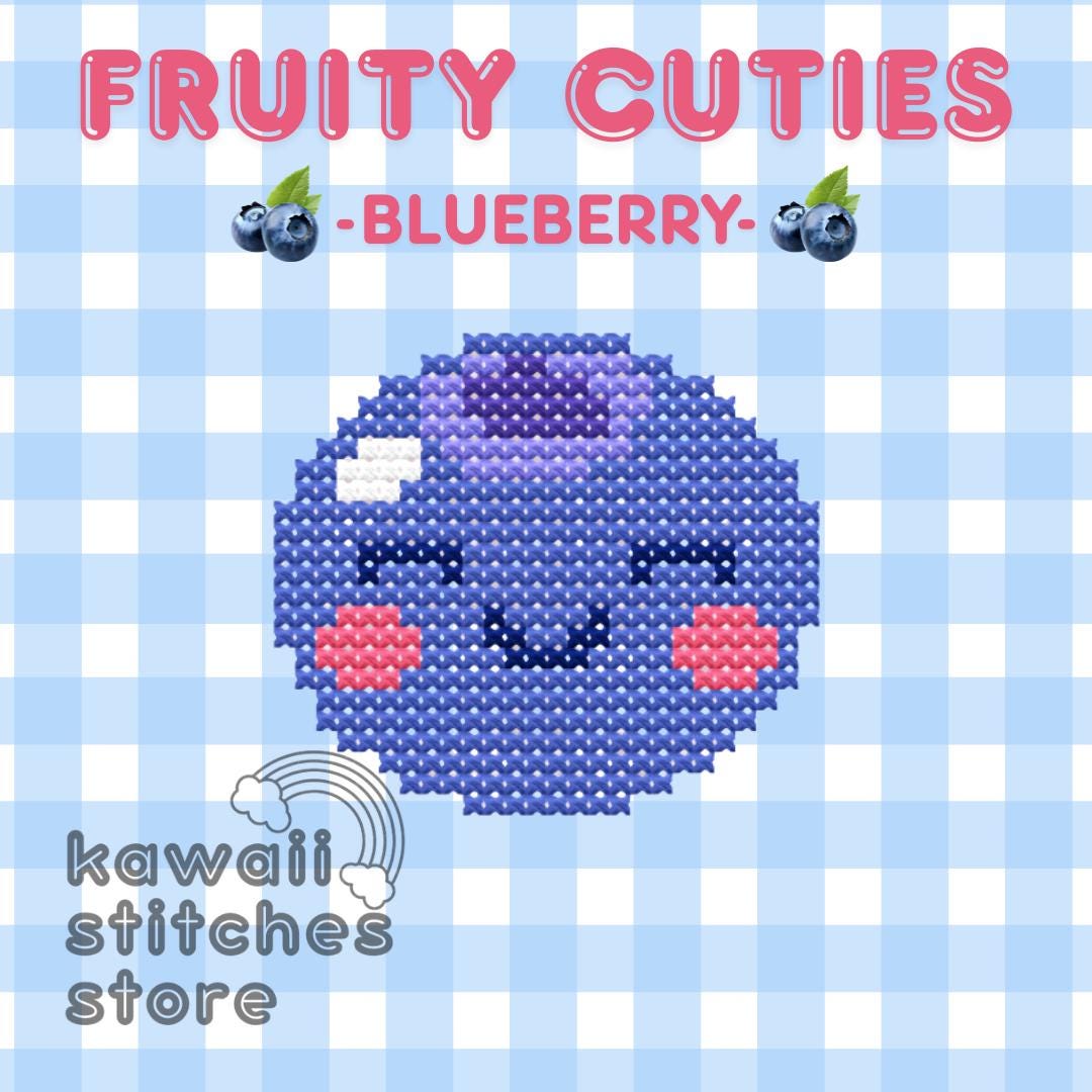 Blueberry Cross Stitch Pattern Instant Download PDF - Etsy