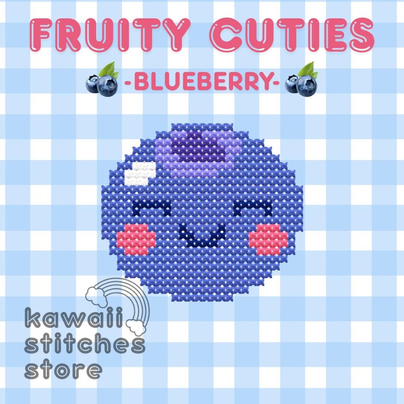 Blueberry Cross Stitch Pattern Instant Download PDF - Etsy