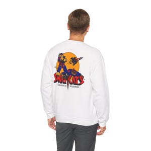 SWAT Kats Inspired Crewneck Sweatshirt - Retro 90s Cartoon Long Sleeve Pullover - Unisex Vintage S.W.A.T. Sweatshirt for Classic Anime Fans