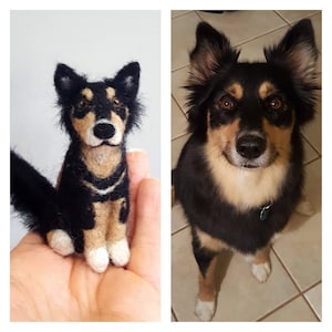 Custom needle felted dog ornament, Felt dog memorial, Dog lover gift, Custom dog figurine
