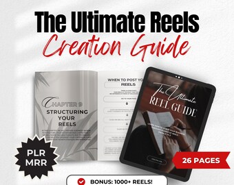 Faceless Reels Mastery Guide | Ultimative Reel Videos eBook bearbeitbare Canva Vorlage | 1000+ Video Reels PLR MRR DFY Digitales Produkt zum Weiterverkauf