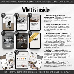 Building Personal Brand Template Kit, Branding Bundle DFY Brand Building PLR MRR Guide Brand Strategy, Marketing Proposal, Brand Guidelines bild 2