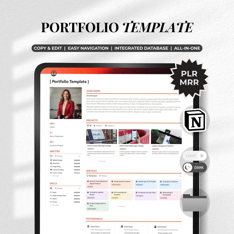 Notion Portfolio Template | Ultimate All-in-one Freelance Website ...