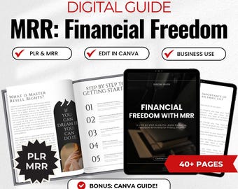 MRR PLRで経済的自由を手に入れる | デジタルビジネステンプレート、デジタルマーケティングdfy電子書籍、受動的収入、オンライン再販ビジネスの立ち上げ