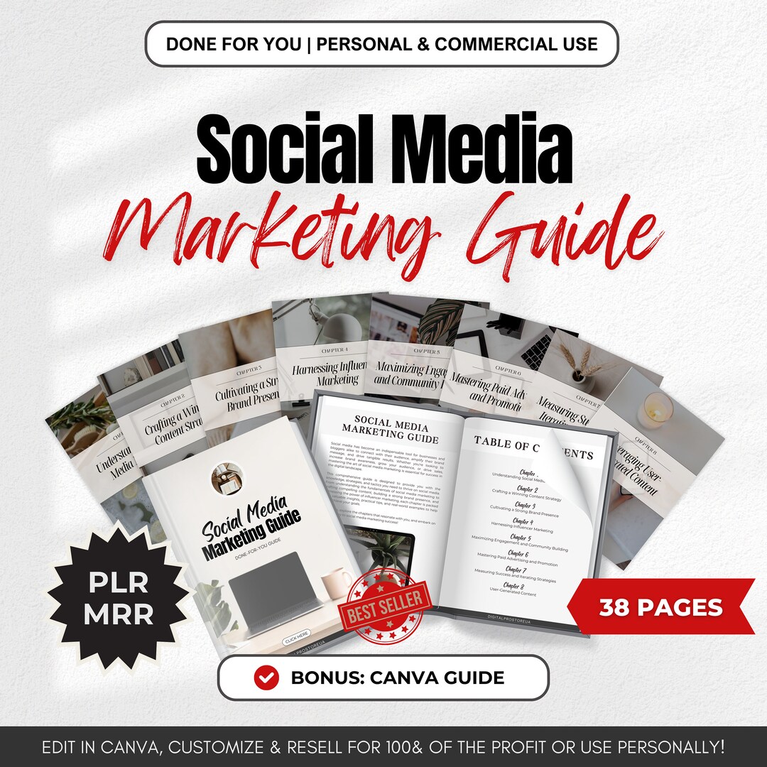 Social Media Marketing Guide for Beginners PLR MRR Private Label Rights ...