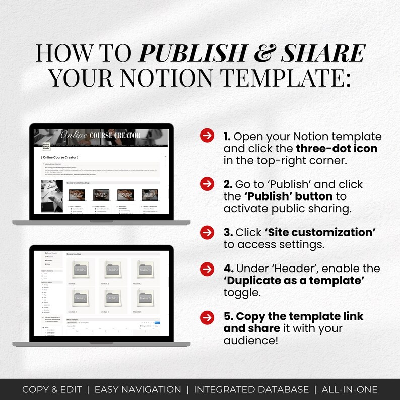 Online Course Creator Notion Template | Ultimate All-in-one Academic ...