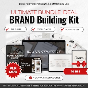 Building Personal Brand Template Kit, Branding Bundle DFY Brand Building PLR MRR Guide Brand Strategy, Marketing Proposal, Brand Guidelines