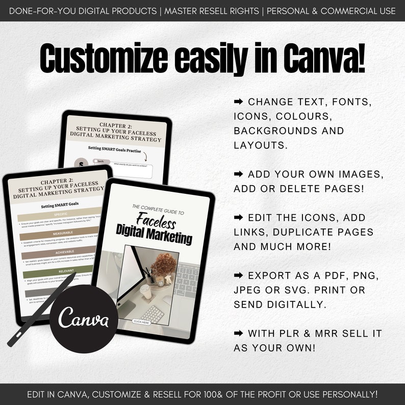 Complete Guide to Faceless Digital Marketing PLR MRR DFY Digital ...