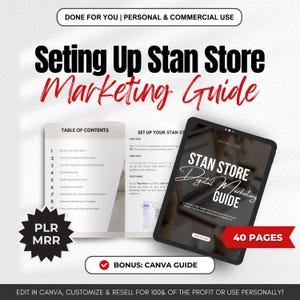 Stan Store Digital Marketing Guide Step-by-Step Launch Plan for Selling Digital Products eBook MRR PLR Resell Rights DFY Digital Beginners