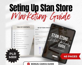 Stan Store Digital Marketing Guide Step-by-Step Launch Plan for Selling Digital Products eBook MRR PLR Resell Rights DFY Digital Beginners