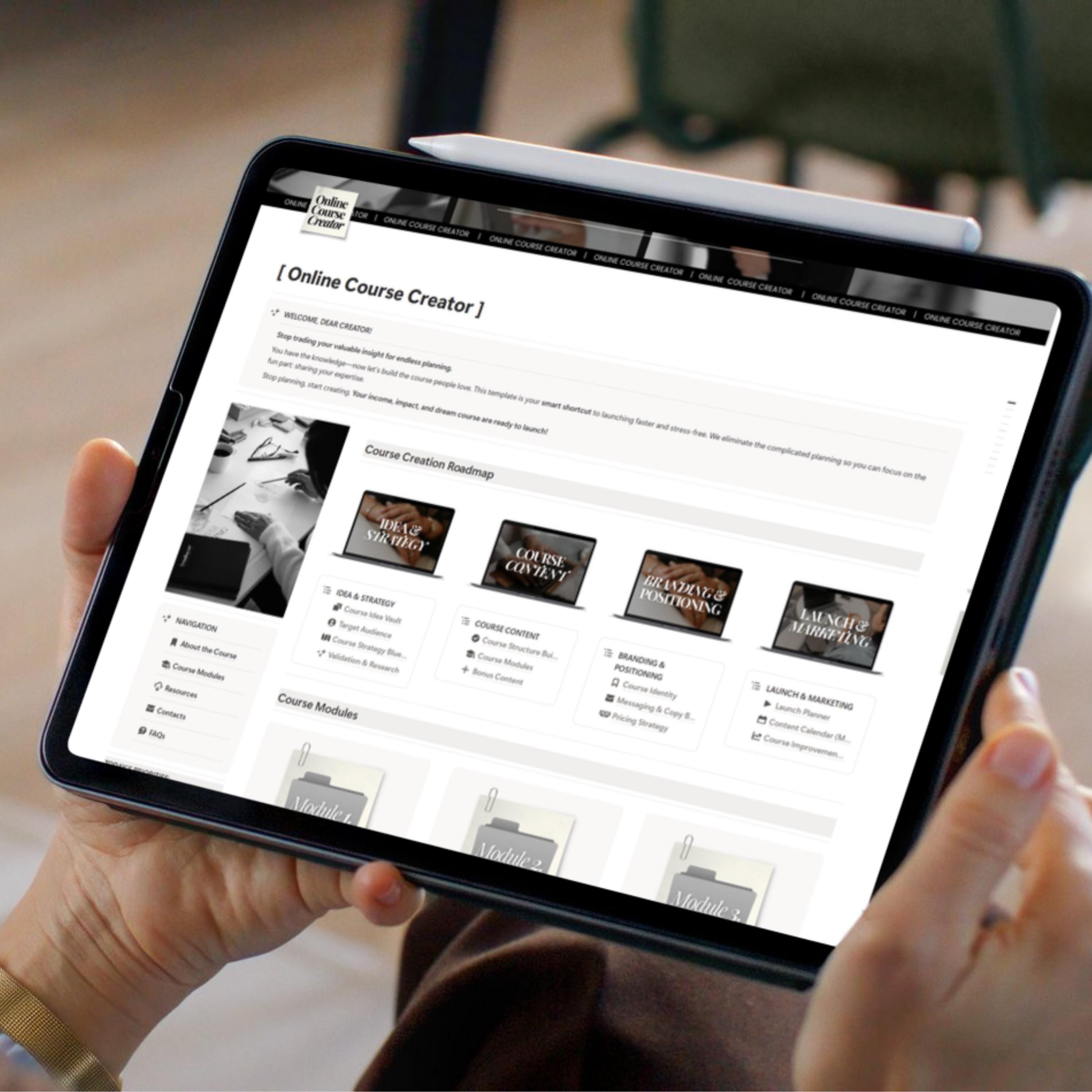 Online Course Creator Notion Template | Ultimate All-in-one Academic ...