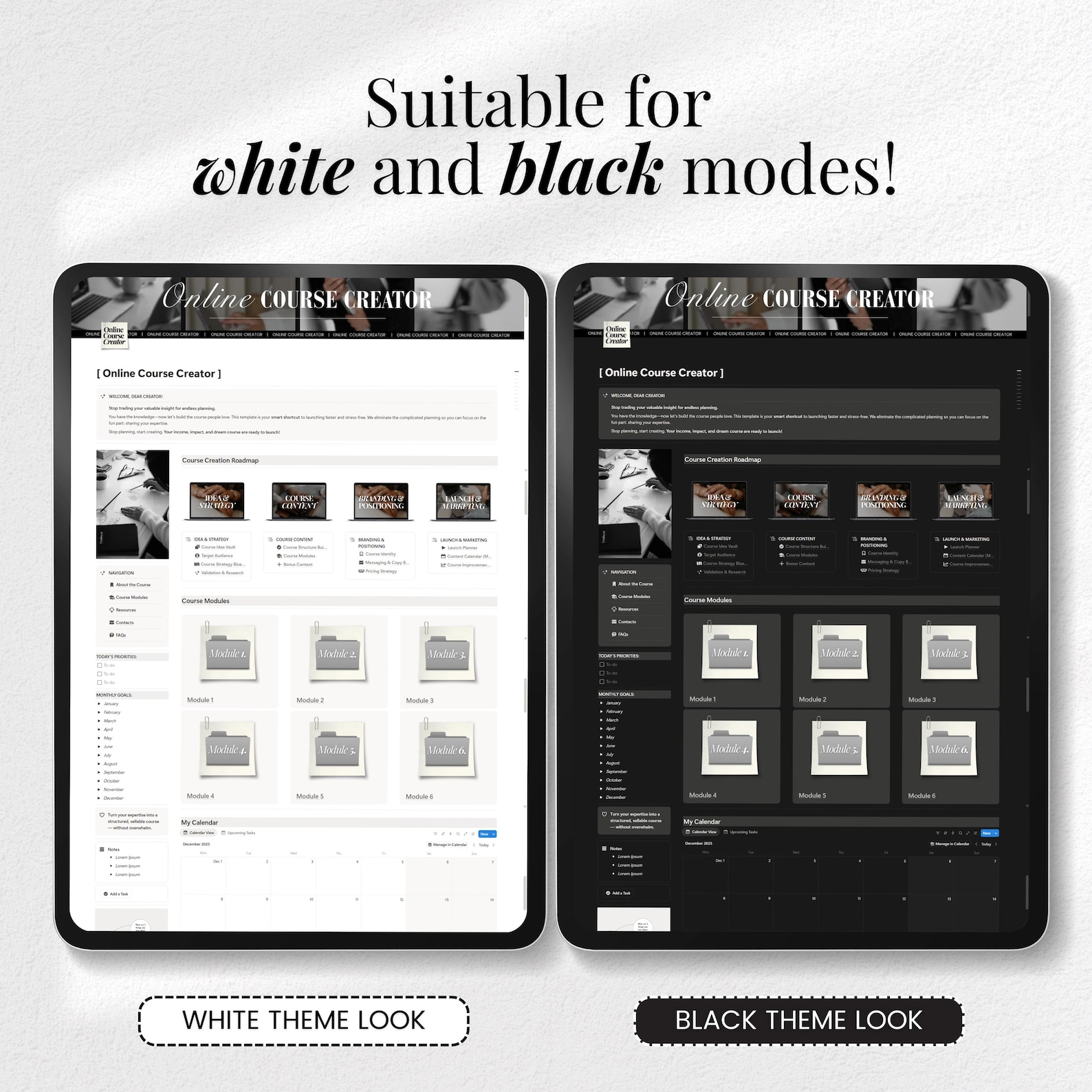 Online Course Creator Notion Template | Ultimate All-in-one Academic ...