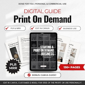 Complete Guide to Print on Demand - Ultimate Step-by-Step POD Blueprint, Private Label Master Resell Rights mrr plr dfy Done For You ebook