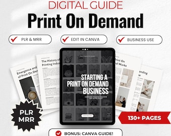 Guida completa alla stampa su richiesta - Progetto POD passo dopo passo definitivo, diritti di rivendita master per etichette private mrr plr dfy Done For You ebook