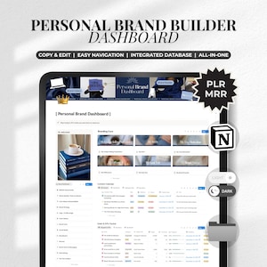 Personal Brand Building Notion Template | Ultimate All-in-One Business Planner, Product Brand Builder Strategy Dashboard
