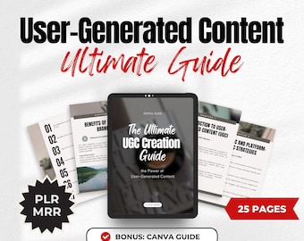 Ultimate Guide To UGC | Master Resell Rights MRR, Private Label Rights PLR, Done For You Digital Marketing Guide, dfy User Generated Content