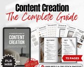 Complete Guide to Content Creation MRR eBook Done for You Digital Product Editable Canva Unique PLR Ebook Social media Ideas Creator Roadmap