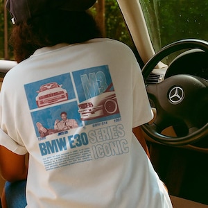 BMW E30 M3 T-Shirt, Retro Car Tee, Vintage Auto Shirt, Automotive Gift, Classic Car Lover Top