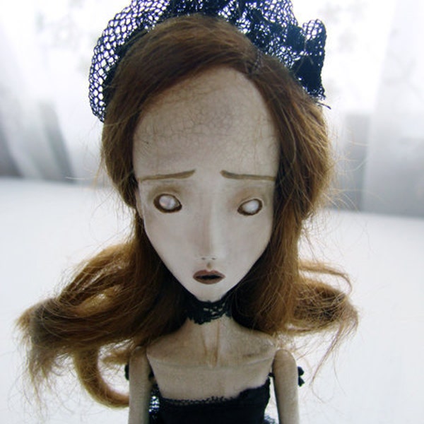 Nola - Gothic Victorian Ghost Ballerina Art Doll by Evelyn's Wonderland
