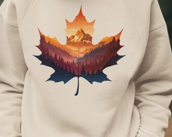 Great Outdoors Fall Foliage Sweatshirt, Cozy Nature-Inspired Top for Autumn Adventures, Perfect Gift for Nature Lovers, Hiking Enthusiasts