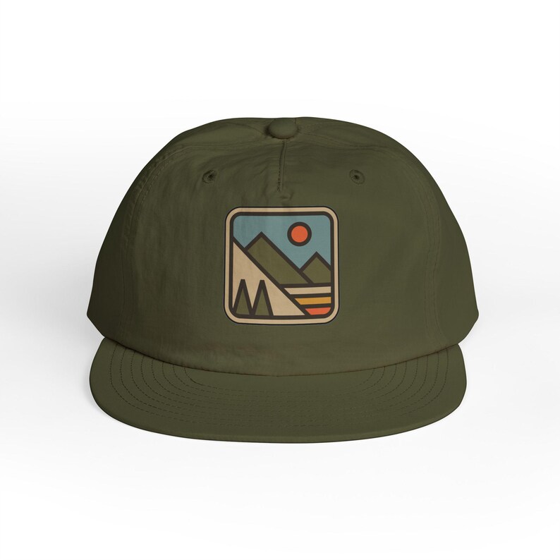 Gorra de surf retro: gorra de playa de nailon reciclado, ajustable con cierre a presión. imagen 2