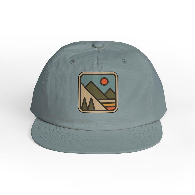 Gorra de surf retro: gorra de playa de nailon reciclado, ajustable con cierre a presión. imagen 5
