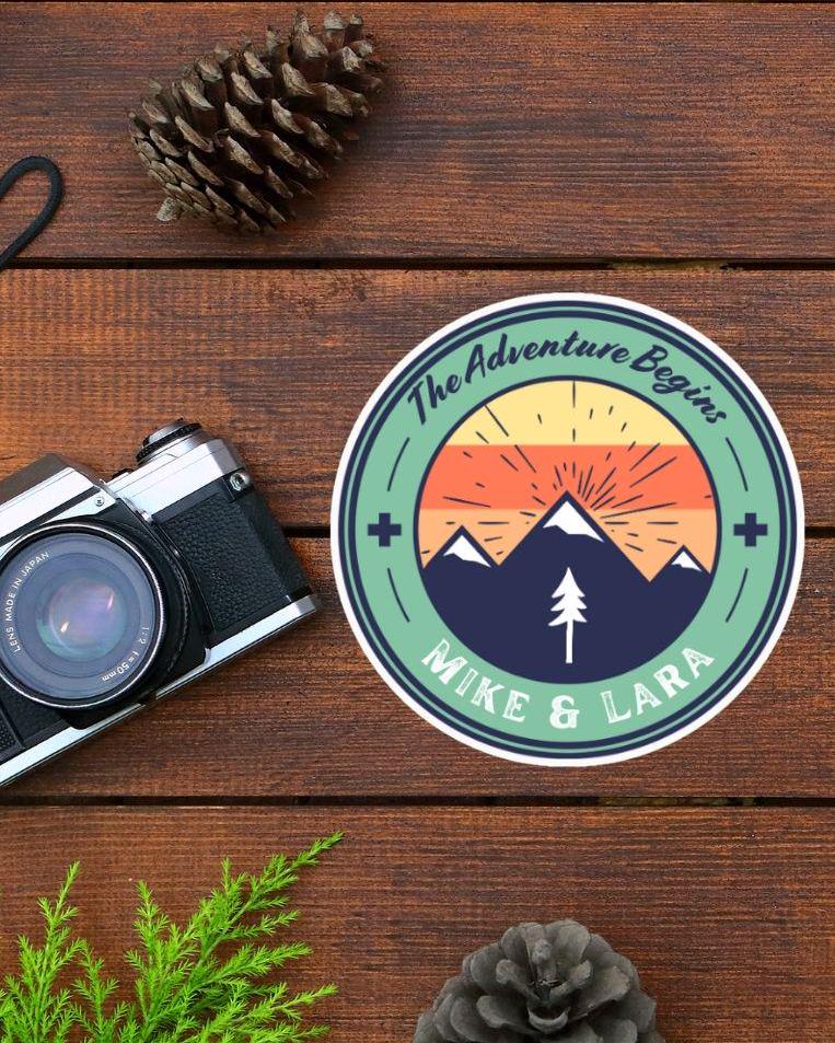 Adventure Begins At The Campfire - Camping Personalized Custom RV Deca - Pawfect House