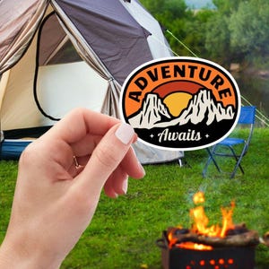 Exploring Life Adventure Awaits Vinyl Sticker, Inspirational Travel Decor for Laptops, Water Bottles & Adventure Lovers Gift