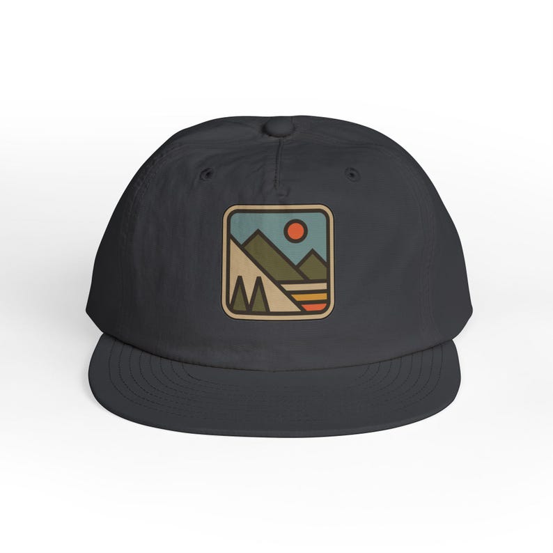 Gorra de surf retro: gorra de playa de nailon reciclado, ajustable con cierre a presión. imagen 9