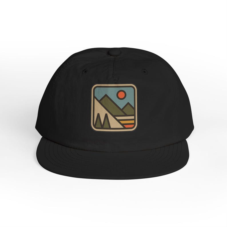 Gorra de surf retro: gorra de playa de nailon reciclado, ajustable con cierre a presión. imagen 3