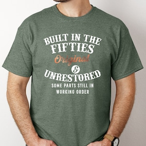 Built In The Fifties Men&#39;s TShirt,70th Birthday Shirt, Birthday Gift For Dad,70th Birthday Party Gift Tee, 70th Bday Tee For Husband