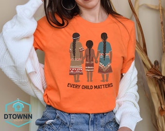 Orange Day American Native Family Shirt,Awareness for Indigenous,Every Child Matters T-Shirt,Indigenous Education Gift,Kindness and Equality