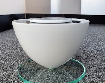 Fuego de mesa para bioetanol | Chimenea de mesa interior + exterior 15 x 20 cm incluido difusor de aromas | Fuego de jardín blanco | Cuenco de fuego