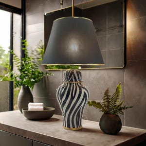 Handmade minimalist Ceramic table lamp | Unique Design for Home Decor