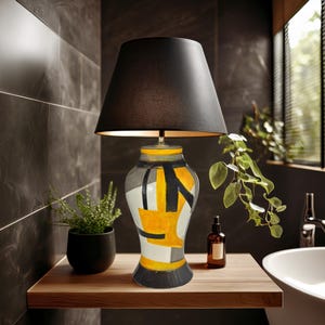 Handmade minimalist Ceramic lamp | Unique Design for Home Decor