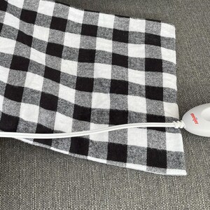 Black and White, Buffalo Plaid, Replacement Cover, Heating Pad Cover, Electric Heating Pad, Snap Closure, Heat Therapy, Flannel Cover