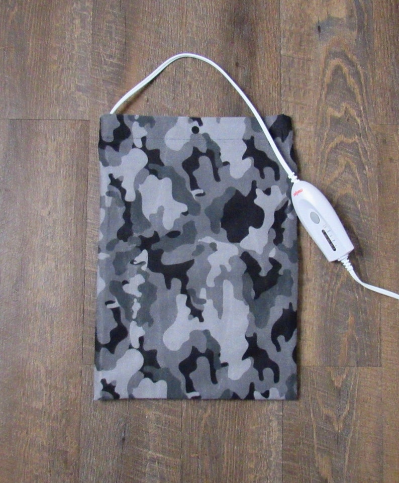 Electric Heating Pad replacement covergray camo. Fits Etsy