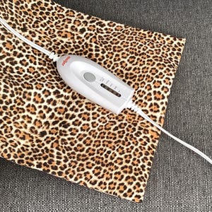 Leopard Print, Heating Pad Cover, Replacement Cover, Flannel Cover, Fits 12x15 in Pad, Electric Heating Pad, Heat Therapy, Snap Closure