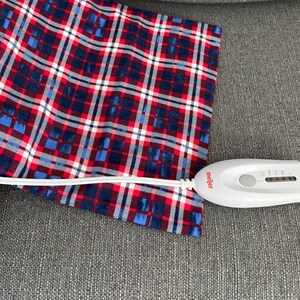 Red White and Blue Plaid, Plaid Flannel Cover, Heating Pad Cover, Replacement Cover, Electric Heating Pad, Fits 12x15 in Pad, Snap Closure