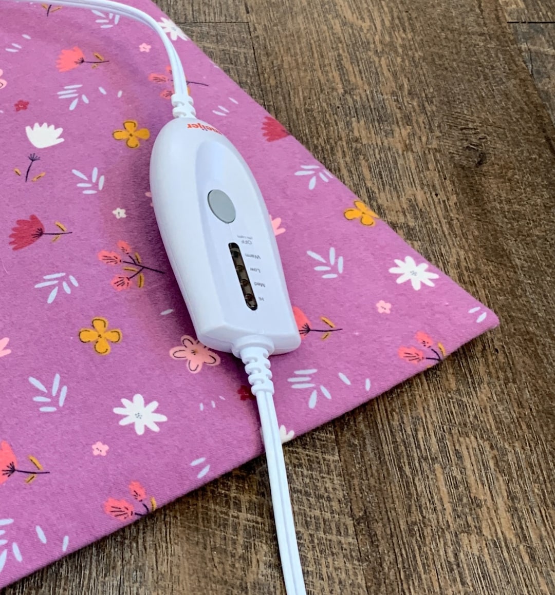 Floral Purple, Heating Pad Cover, Replacement Cover, Electric Heating