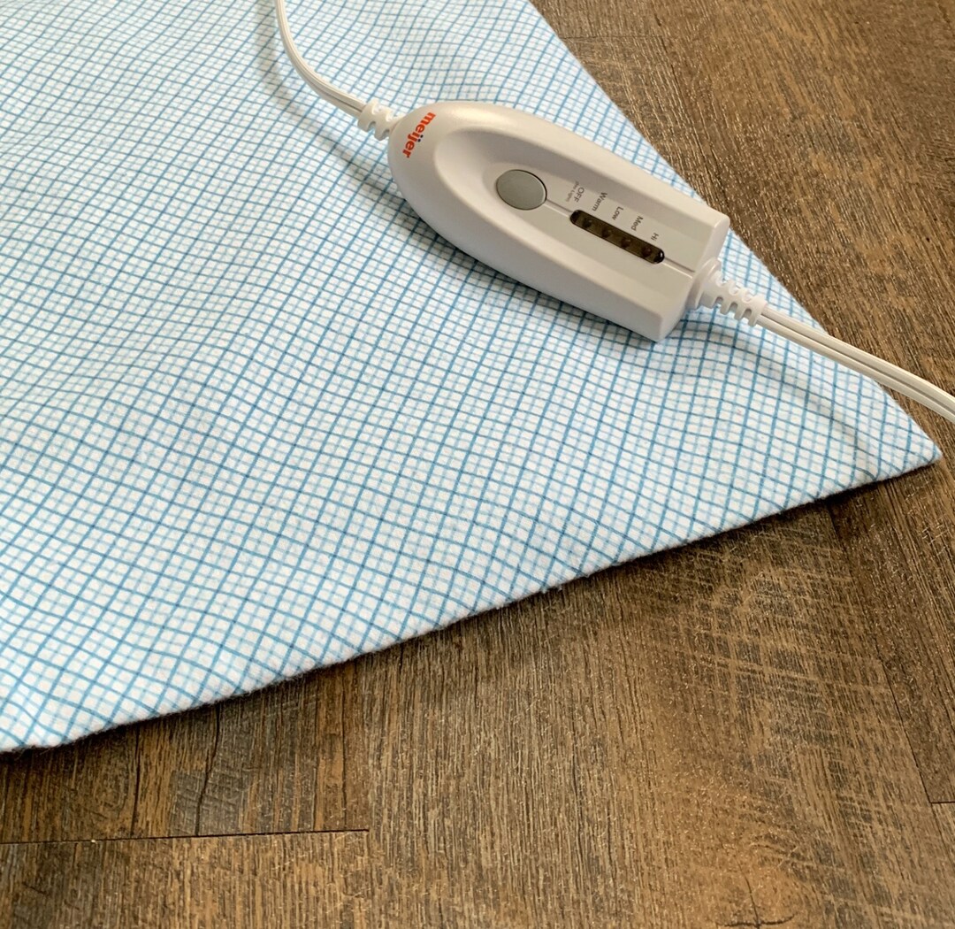 Blue Lattice Plaid Flannel Cover for Electric Heating Etsy